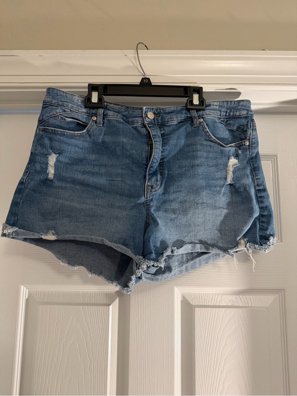 sofia by sofia vergara Distressed Blue Denim Shorts